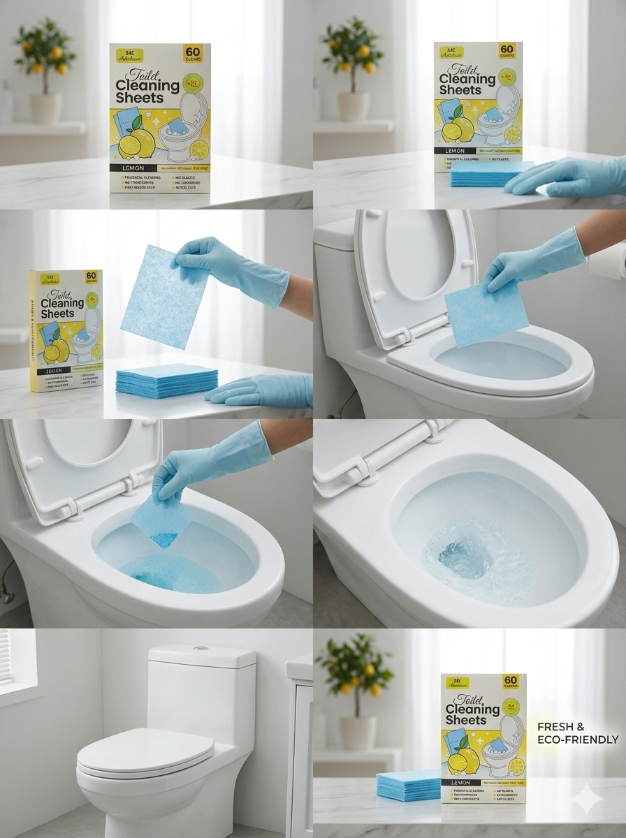 Toilet Cleaning Sheets – Lemon | 60 Cleans