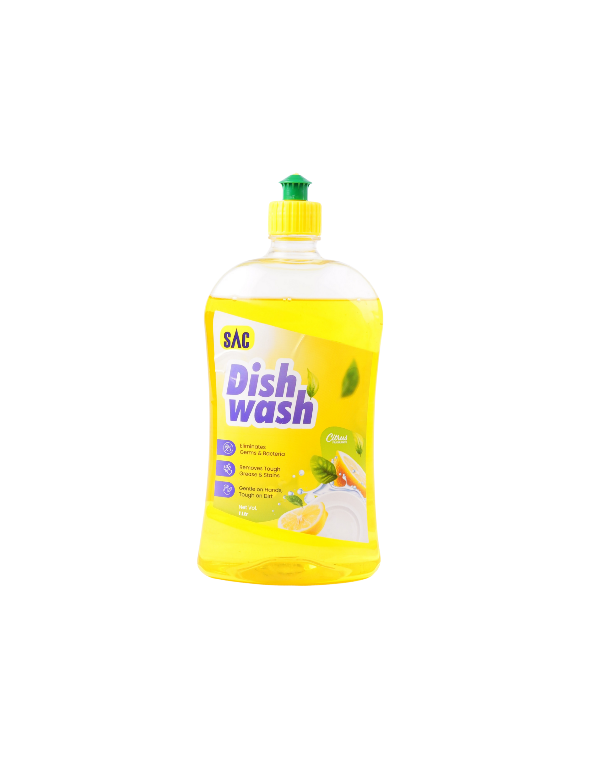 SAC Adeshwar Dishwash Liquid for powerful grease removal and sparkling clean utensils.